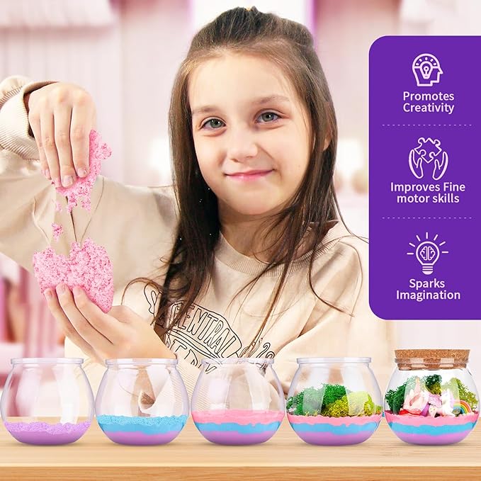 Envyvip Unicorn Gifts for Girls 4-12 Years Old, Unicorn Crafts Kit for Kids, Light Up Decoration with Remote Control - Arts and Crafts for Kids, Birthday Gifts Toys for Girls Age 4 5 6 7 8 9 10 11 12