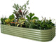 Vego garden Raised Garden Bed Kit, 17" Tall 10 in 1 Modular Metal Raised Garden Beds Kit, Metal Planter Box for Vegetables, Flowers, Herbs, Olive Green