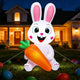 5 Ft Easter Inflatables Easter Decorations, Blow up Easter Bunny with LED Lights Baskets Light up Easter Decor, Easter Decorations for Home Holiday Party Indoor Outdoor Garden Lawn