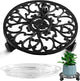 11 Inch Rolling Plant Stand with Wheels Wrought Iron Rolling Plant Stand with Casters Heavy Duty for Indoor Plants Rollers with Plant Saucers, Metal Round Plant Dolly 1 Pack