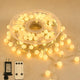 HelixBeam Warm Globe LED String Lights Indoor Bedroom 33FT 100LED Remote