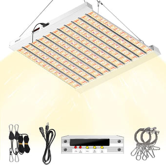 SZHLUX 500W LED Grow Light 4x4/5x5ft with Timer and Temp Control, Full Spectrum Grow Lamp with 1056 Diodes,Indoor Plants for Seedling Veg and Bloom Grow Light