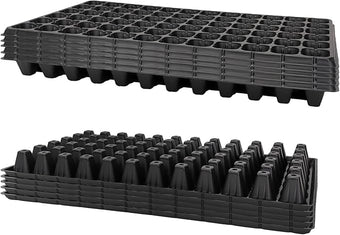 72 Cell Seed Trays, Thick Durable 72 Cell Plug Tray Seedling Plastic Nursery Tray for 1020 Flat Germination (10-Pack, 21"×11", 1.81" Height, Low)