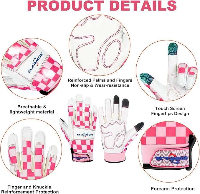 Leather-Gardening-Gloves for Women,Thorn-Proof Work-Gloves for Weeding,Digging,Planting,Pruning Yard garden Gloves