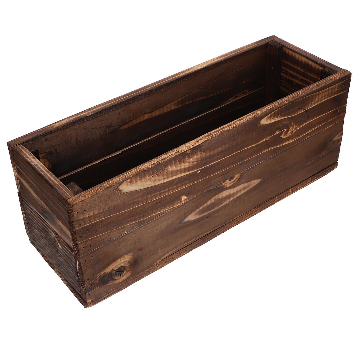 Rectangular Wooden Window Box Planter with Treated Finish for Garden