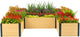 Vego garden Woodgrain Series Raised Garden Bed, 16" Tall Wooden-Look 8' x 8' U-Shaped Metal Planter Box Outdoor for Vegetables, Flowers, Herbs