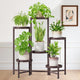 iDavosic.ly Plant Stand Indoor Outdoor, 6 Tier Corner Metal Flower Display Holder Shelf, Easy Assembly Folding Tall Orchid Rack for Patio Balcony Porch Garden Living Room House, Violet Bronze