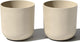 Veradek Round Lima Plastic Planter Pots for Indoor/Outdoor Garden Use, Sand Color, 5 Year Warranty