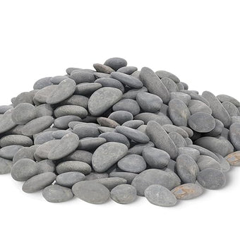 Quibbay 45 LB Mexican Beach Pebbles - 1-2 Inch Decorative River Rocks for Landscaping, Garden Paving, Plant Rocks, Crafting, Walkways, Backyard, Grey Natural Unpolished Bulk Stones