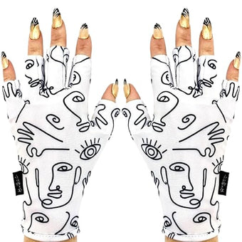 ManiGlovz - The ORIGINAL UPF 50+ UV Light Protective Nail Gloves | Gel Manicure and Anti UV Fingerless Gloves for Women | Can be Used as Sun Protection Gloves for Driving | P.Casso