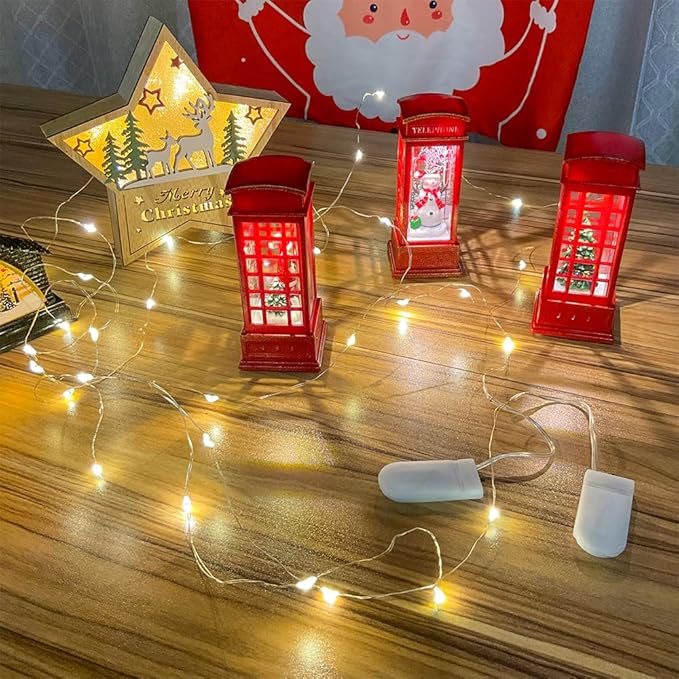 10 Pack Fairy Lights Battery Operated String Lights, 10 LED on 3.3ft Silvery Copper Wire，for Flowers Gift Box Wedding Party Christmas Decoration (Warm White, 10 Pack)