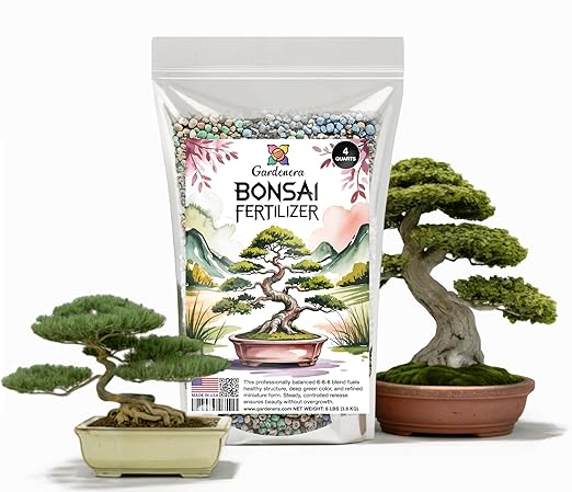 𝐁𝐄𝐒𝐓𝐒𝐄𝐋𝐋𝐄𝐑 Bonsai Fertilizer Pellets – Slow-Release Bonsai Tree Fertilizer & Food for Compact Growth, Dense Branching & Healthy Roots | Ideal for All Bonsai & Money Trees - 4 QUARTS