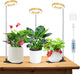 Kullinss Grow Light, 48 LEDs Full Spectrum Plant Lights for Indoor Growing with Base, Wood Grain Small Plant Growing Lamp with 6/12/16H Timer, 3 Color Modes, 5 Brightness, 6.5"-26" Height Adjustable