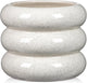 Ceramic Planter Pot, 6 Inch Bubble Planter with Drainage Hole, Large Flower Planter Pots for Indoor Plants Outdoor, Home Office Modern Décor(Creamy White)