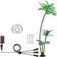 SOSHOT 7FT Lighted Artificial Palm Tree with Three Trunks and Upgraded 260 LED Lights - Outdoor/Indoor Use, Perfect for Tiki Bars, Patios, Homes, Offices, Beaches, Yards Pool and Cruise Party