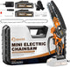 Saker Mini Chainsaw,6 Inch Portable Electric Chainsaw Cordless, Small Handheld Chain saw for Tree Branches,Courtyard, Household and Garden(SK1806D-O)