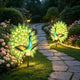 OZSZN Solar Peacock Garden Sculpture Moving Tail (2)