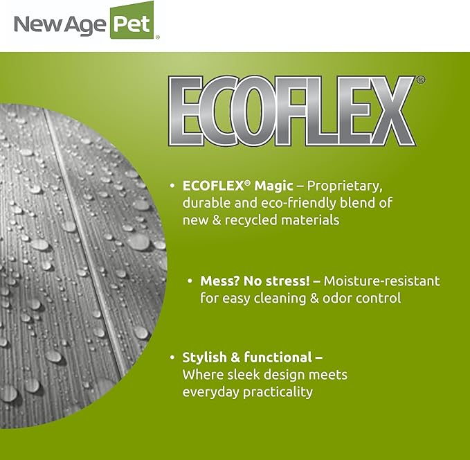 New Age Pet ECOFLEX Small 24" Reptile Habitat Enclosure, Glass Front Terrarium for Snakes, Lizards & Tortoises, in Maple or Grey, Easy to Clean, Front Access Design