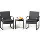 Gizoon 3 Pieces Patio Furniture Sets, Outdoor Rattan Conversation