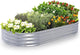 Galvanized Raised Garden Bed Kit, Planter Garden Boxes Outdoor, Oval Large Metal for Vegetables Fruits, Flowers Planter Boxes, Easy Assembly Garden Bed Kit 4x2x1 FT (1-Pack)
