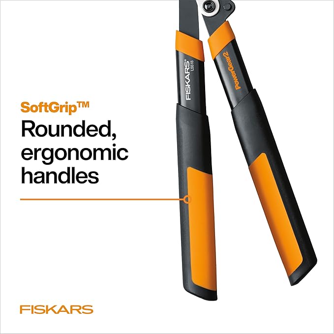 Fiskars 18-Inch Loppers for Tree Trimming, Heavy Duty, Sharp Bypass Steel Blade Tree Branch Cutter up to 1.5-Inch Diameter Cut Capacity, PowerGear2 Technology Multiplies Power, Hand Loppers