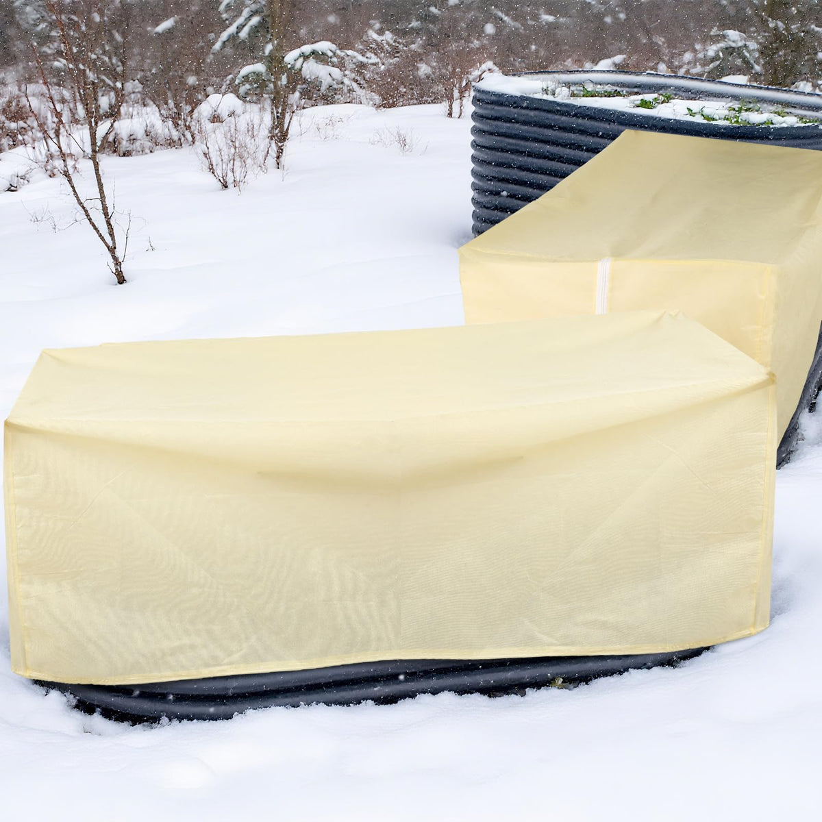 Ribbonlic 2 Pcs 49.6 × 24 x 19.7 in Garden Bed Cover Frost Protection