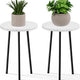 SAKSUN Plant Stand Indoor Outdoor: 2 Pack Indoor Plant Stand 20'' Convertible Multi-purpose Holder - Mid Century Modern Decor - Tall Plant Table for Living Room/Balcony/Garden/Patio