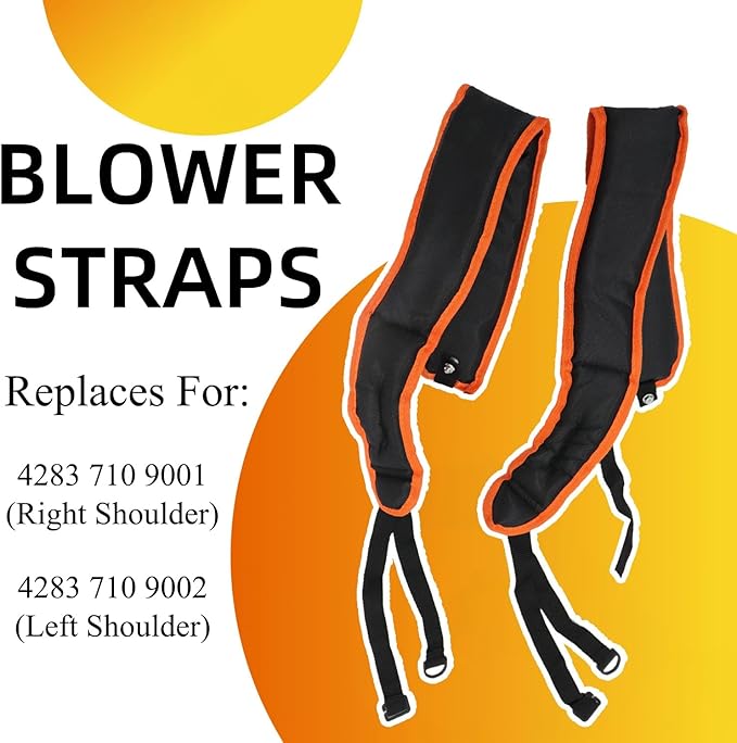 BR800 Harness Straps Replacement Fit for Sthil BR800X Backpack Leaf Blower Right Sholders 4283 710 9001 Left Sholders 4283 710 9002(Pack of 2)