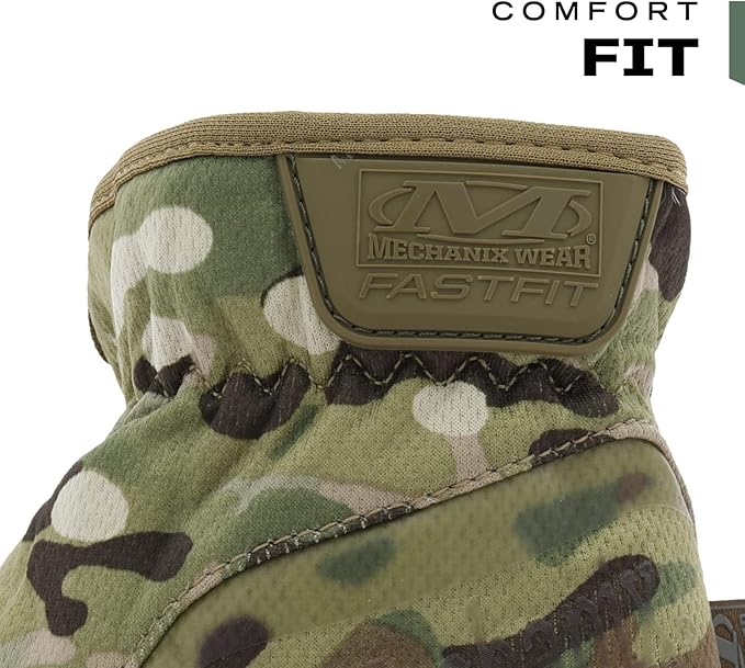 Mechanix Wear FastFit Tactical Gloves - Heavy Duty Lightweight Multipurpose Gloves - Flexible Grip & Reinforced Palm - Touchscreen Capable - Small - MultiCam Camouflage