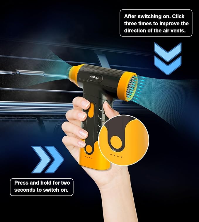 Cordless Electric Compressed Air Duster - 150000 MRP Electric air Blower for Cleaning Keyboard, PC, Cameras, Electric Air Pump for Inflatable Cushions, Air Mattress Beds, Boats, Swimming Ring
