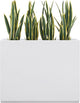 Wallowa Metallic Heavy Outdoor Span Planter Box, Large Flower Pot, Long and Tall Divider Planters, 38Lx10Wx30H, White, Seamless and No Assembly 48.8 Pounds