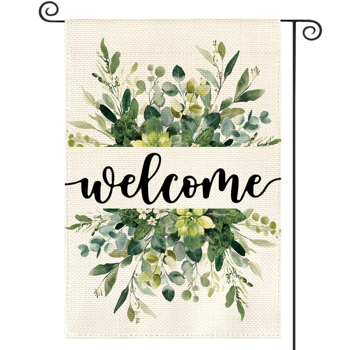 AVOIN colorlife Spring Summer Floral Welcome Garden Flag Outside 12x18 Inch