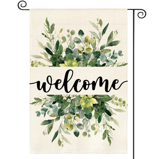 AVOIN colorlife Spring Summer Floral Welcome Garden Flag Outside 12x18 Inch