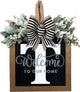 Last Name All Year Wreath, for Front Doors, Spring, Fall, 26 Last Name Letters All Year Round Wreaths, Suitable for Wedding Decorations, Home Porches, Farmhouses, Yards, Garden Decorations, Gifts (T)
