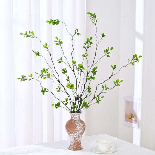 4 Pcs Artificial Ficus Branches for Vase Faux Eucalyptus Stems Branches