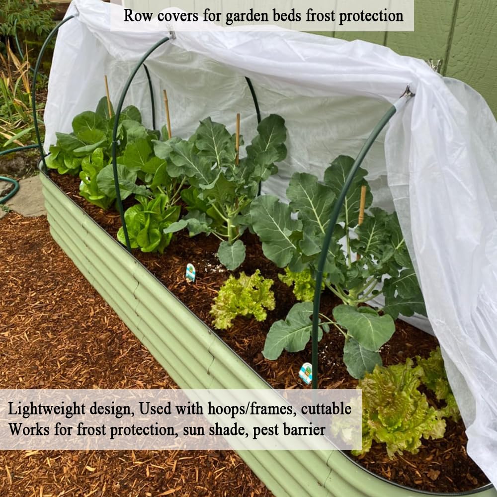 Vocray Frost Cloth Plant Freeze Protection, 5x60 Ft Floating Row Cover