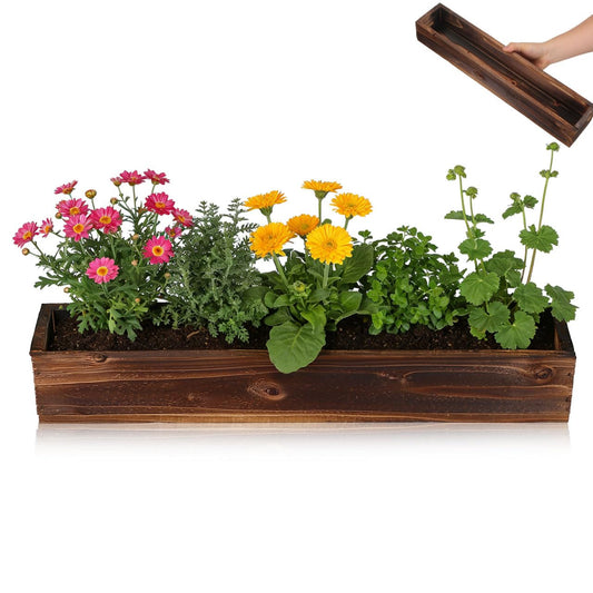 JOINPAYA Wooden Window Planter Box for Succulents