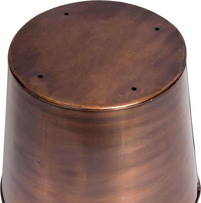 H Potter Large Tall Planter Pots Outdoor Indoor Copper Flower Decorative Set of Two GAR684 (Set of Two)