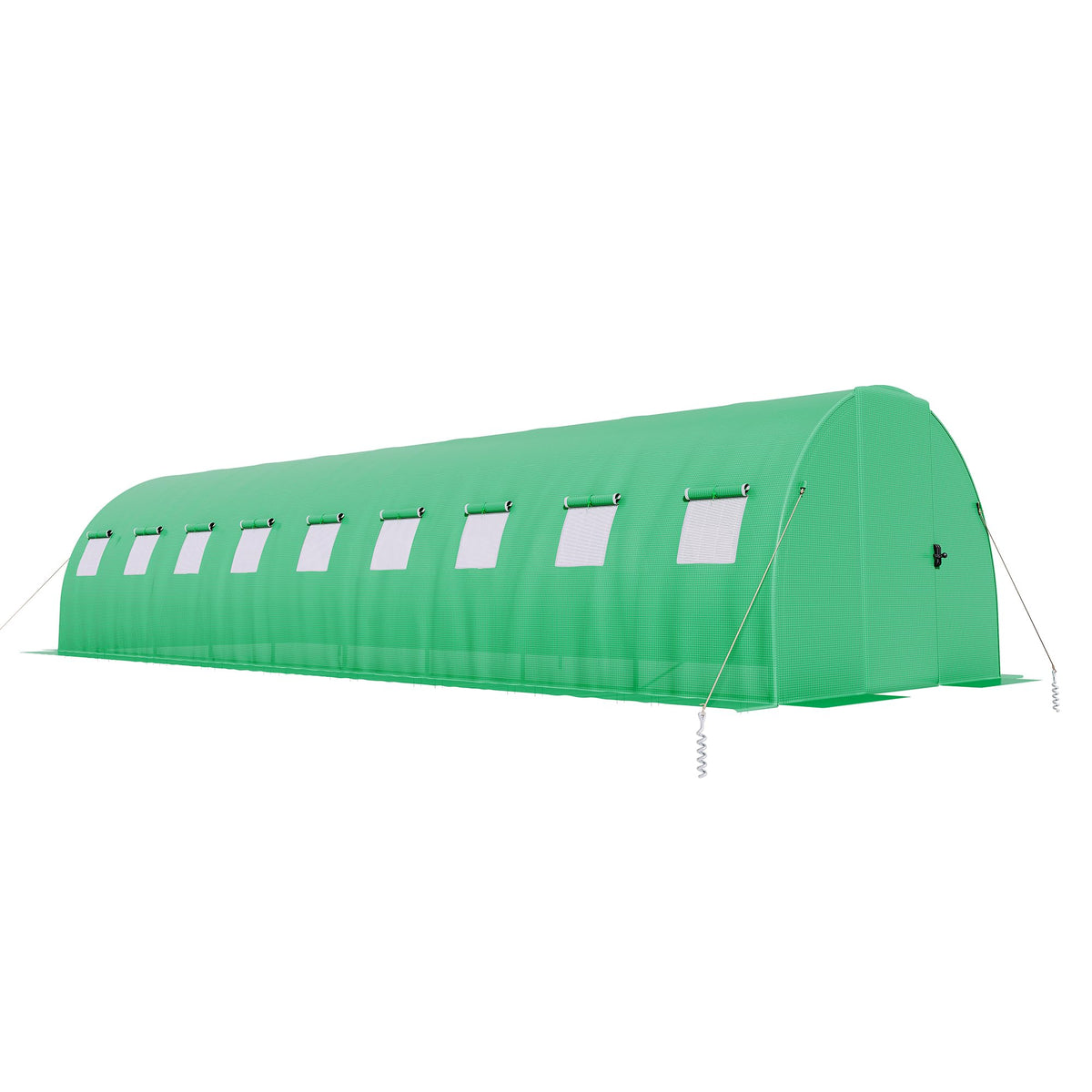 AMERLIFE 30×10 FT Tunnel Greenhouse with Built-in Sprinkler System, Walk-in Greenhouse for Backyard Gardening, Heavy Duty Galvanized Steel Frame & Waterproof PE Cover, Green