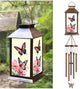 Retro Butterfly Decorative Wind Chime Gift, Solar-Powered Butterfly Wind Chimes, for Women Mom Grandmother, Garden Lawn Decorations, Thanksgiving Gifts