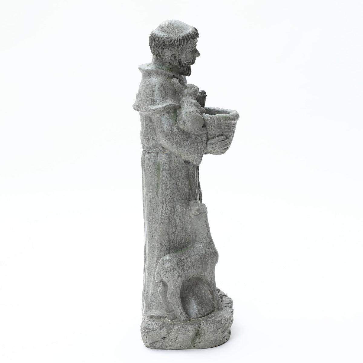 LuxenHome 27.6" Outdoor St. Francis Statues, Outdoor Garden Sculptures