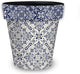 Briarwood Lane Navy and Tan Damask Small Planter