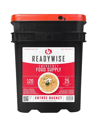 ReadyWise Emergency Food Supply - 120 Servings Favorites Sample Bucket, Survival Food Kit, Freeze Dried Prepper Food & Dehydrated Meals for Camping Essentials & Backpacking, up to 25 Year Shelf Life