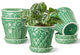 Metahom 4.9 Inch Ceramic Pots for Plants, Flower Pots Set of 4, Green Color