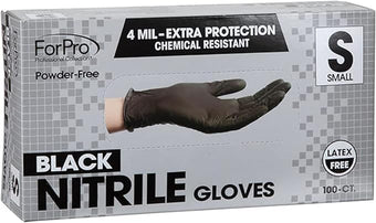 ForPro Disposable Nitrile Gloves, Chemical Resistant, Powder-Free, Latex-Free, Non-Sterile, Food Safe, 4 Mil