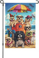 Animals In Beach Garden Flag 12x18 Inch Double Sided All-Weather Polyester Outdoor Flag For Patio Lawn Yard And Garden Welcome Decor