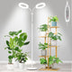 LBW Full Spectrum Grow Light with Stand for Large & Tall Indoor Plants, Adjustable Height 48.8–68'', Auto Cycle Timer 4/8/12H, 4-Level Dimmable Floor Plant Light (White)