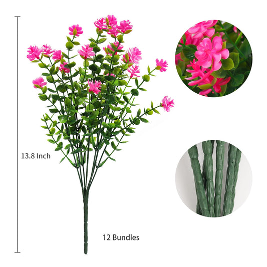 RECUTMS Faux Flowers Artificial Plants & Flowers Boxwood Springs Decoration