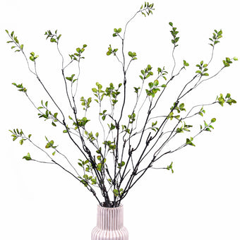 MISSWARM Faux Eucalyptus Stems for Vase, Artificial Greenery Branches 5pcs