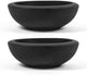 ARBORA 26" Santorini Bowl 2-Pack with Classic Black Finish - Polyresin Indoor and Outdoor Planters, Durable, Weatherproof, Lightweight, Large Plant Pots for Patio, Garden, Deck, Entryway